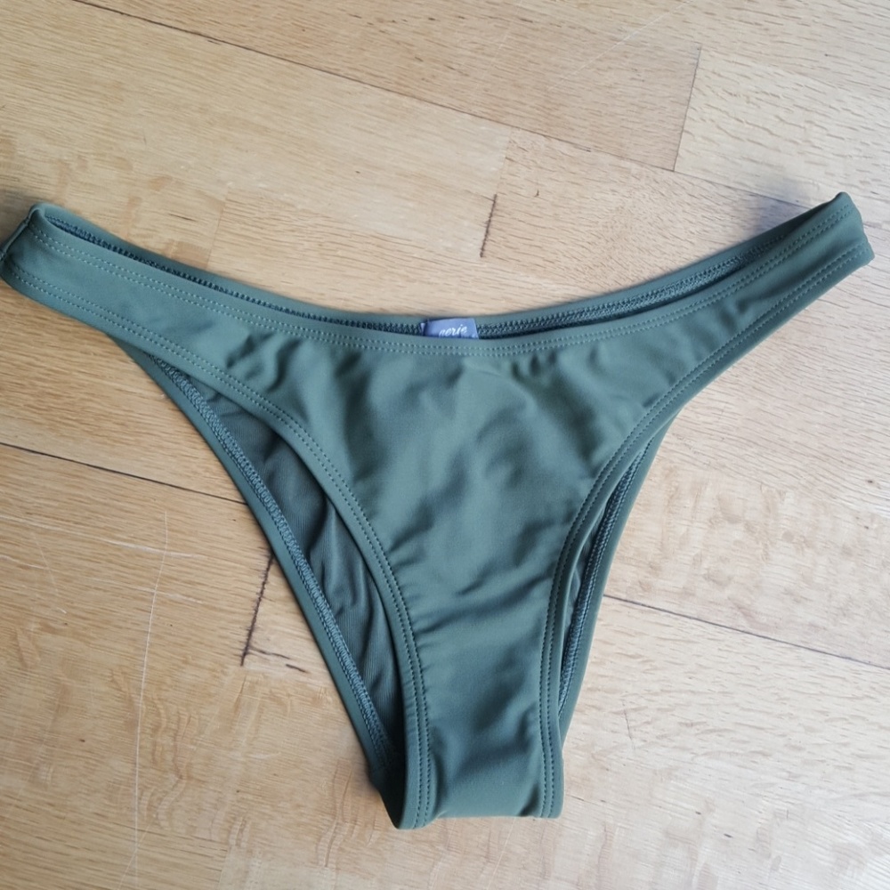 NWT Aerie Green High Leg Cheeky Bikini Bottom